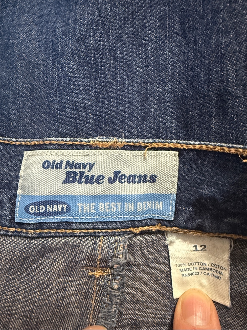 Old Navy Blue Jeans Y2K Lightweight Denim A-Line Maxi Skirt Size: 12 Length: 40” - Picture 4 of 5